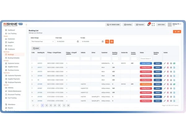 Booking Management Dashboard