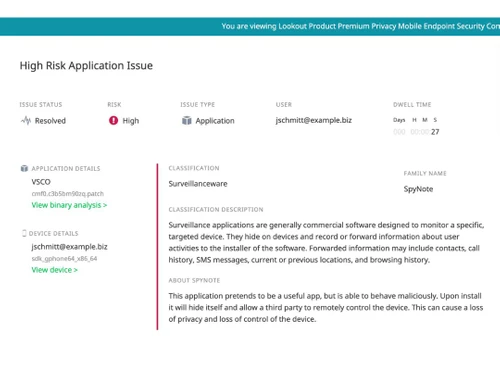 lookout mobile endpoint security
