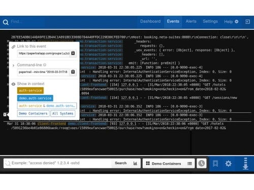 solarwinds papertrail events