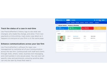 PracticePanther Track case status