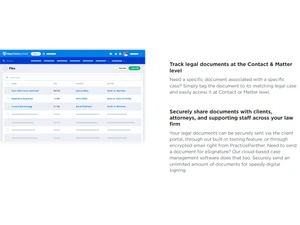PracticePanther Track document