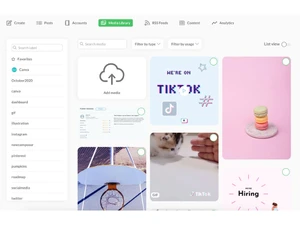 Publer media library