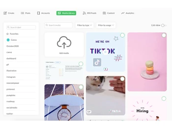 Publer media library