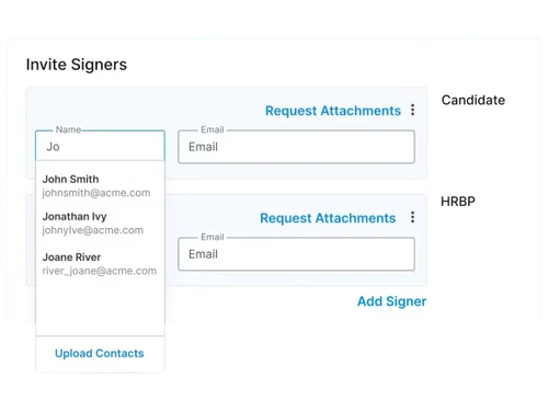 Signeasy invite signers