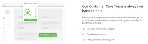 staff squaredhr care team dedicated support