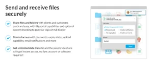 Sync.com send & recieve files