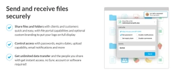 Sync.com send & recieve files