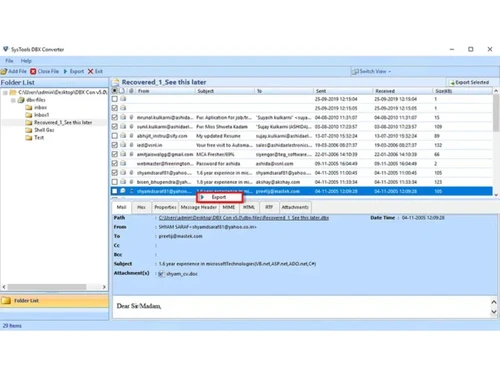 Export Outlook Express