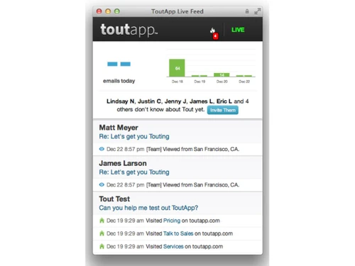 Toutapp-Live Feed