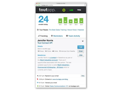 Toutapp-Tracking