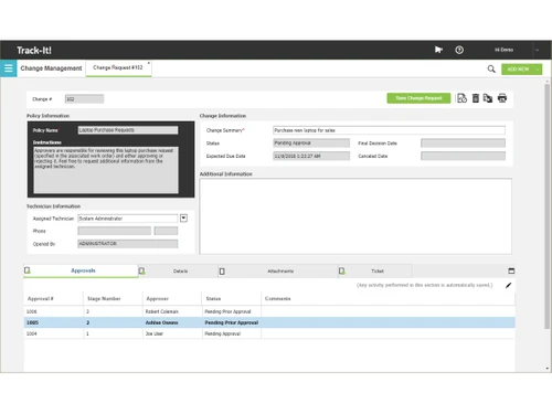 track it change management