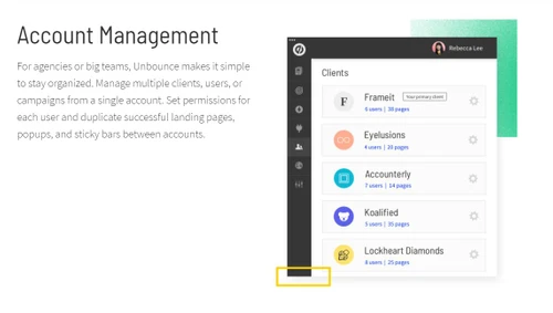 unbounce account management