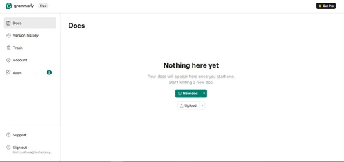 Grammarly-Dashboard
