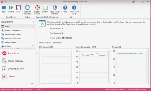 Royal Server configuration tool