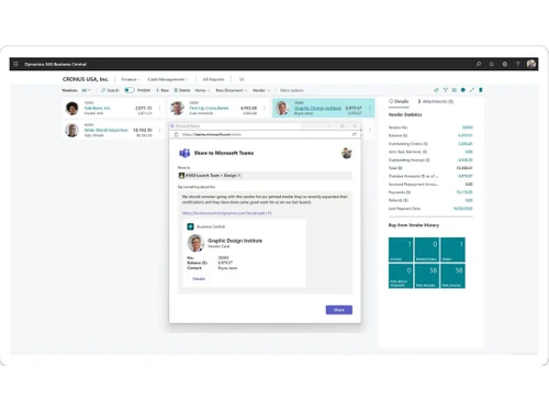 dynamics nav business central-teams
