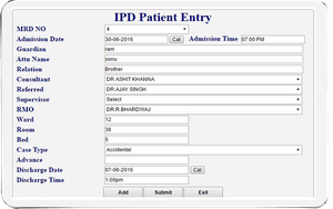 Saral Hospital Soft patient database