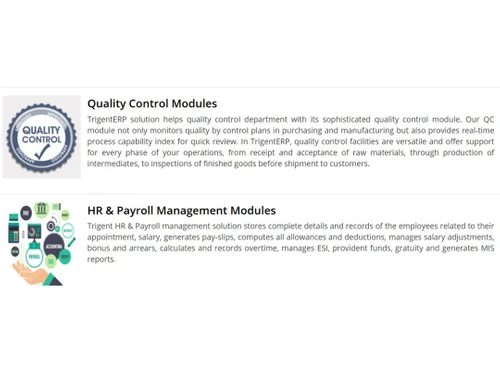 TrigentERP for Manufacturing quality