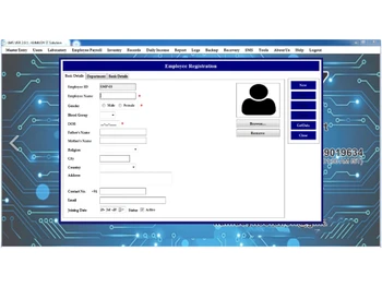 kumudy lab management software employee registeration