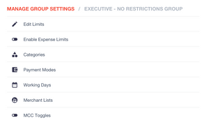 Roka Expense Management Software setting management