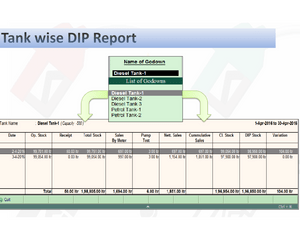 PetroTally tank wise dip report