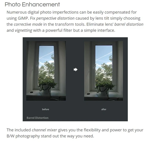 gimp photo enhancement