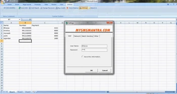 My SMS Mantra settings