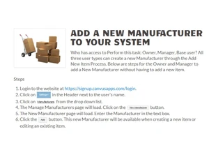 Stockpile Add new manufacturer