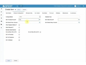 ZipERP costing