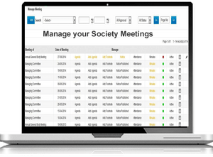 Society123 meetings management