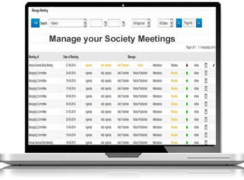 Society123 meetings management