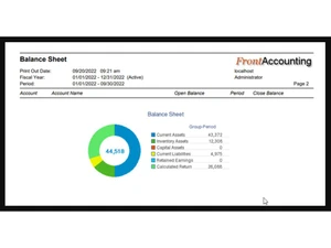 FrontAccounting Sheet