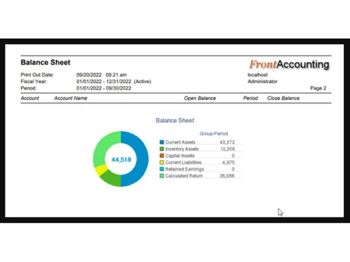 FrontAccounting Sheet