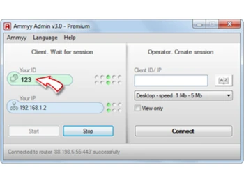 Ammyy Admin connected
