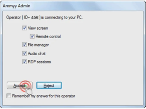 Ammyy Admin operator