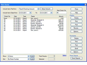 pensoft payroll software checks