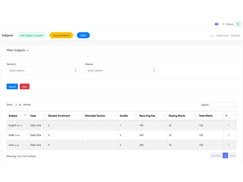 valaischool subjects