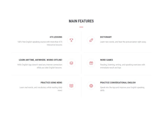 Hello English features