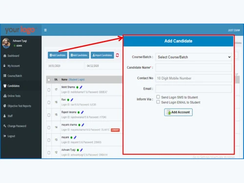 Just-Exam candidates