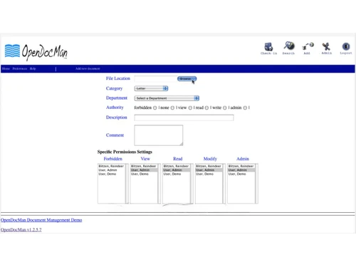 OpenDocMan-file location
