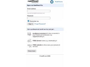 Rediffmail Pro Pricing & Reviews 2025 | Techjockey.com