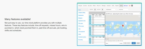 open time clock features