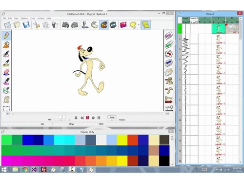 DigiCel FlipBook-vertical timeline