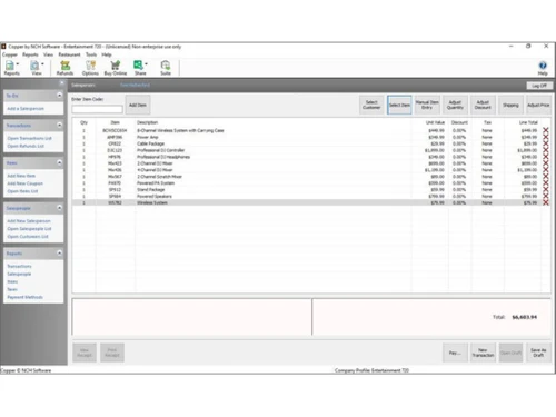 nch copper pos-select item