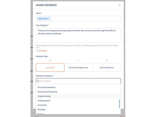 Engagedly Share Feedback