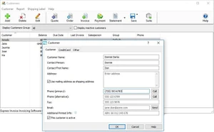 NCH Express Invoice customer