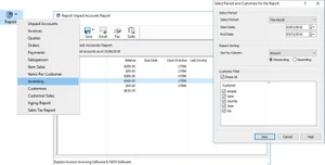 NCH Express Invoice unpaid reports