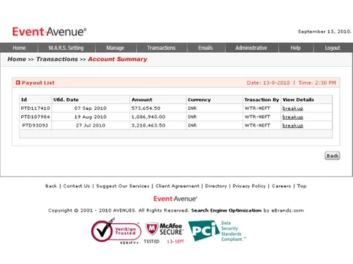 EventAvenue account