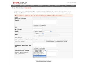 EventAvenue form