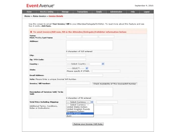 EventAvenue form
