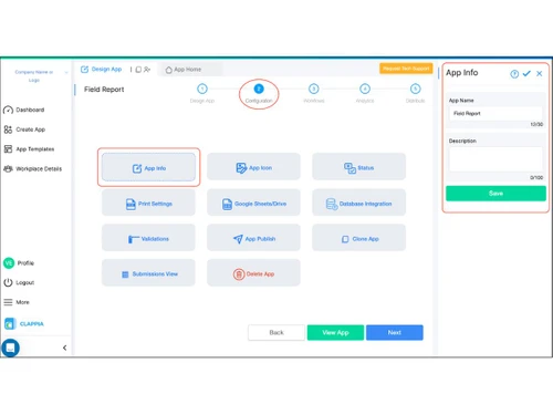 Clappia-Configuration